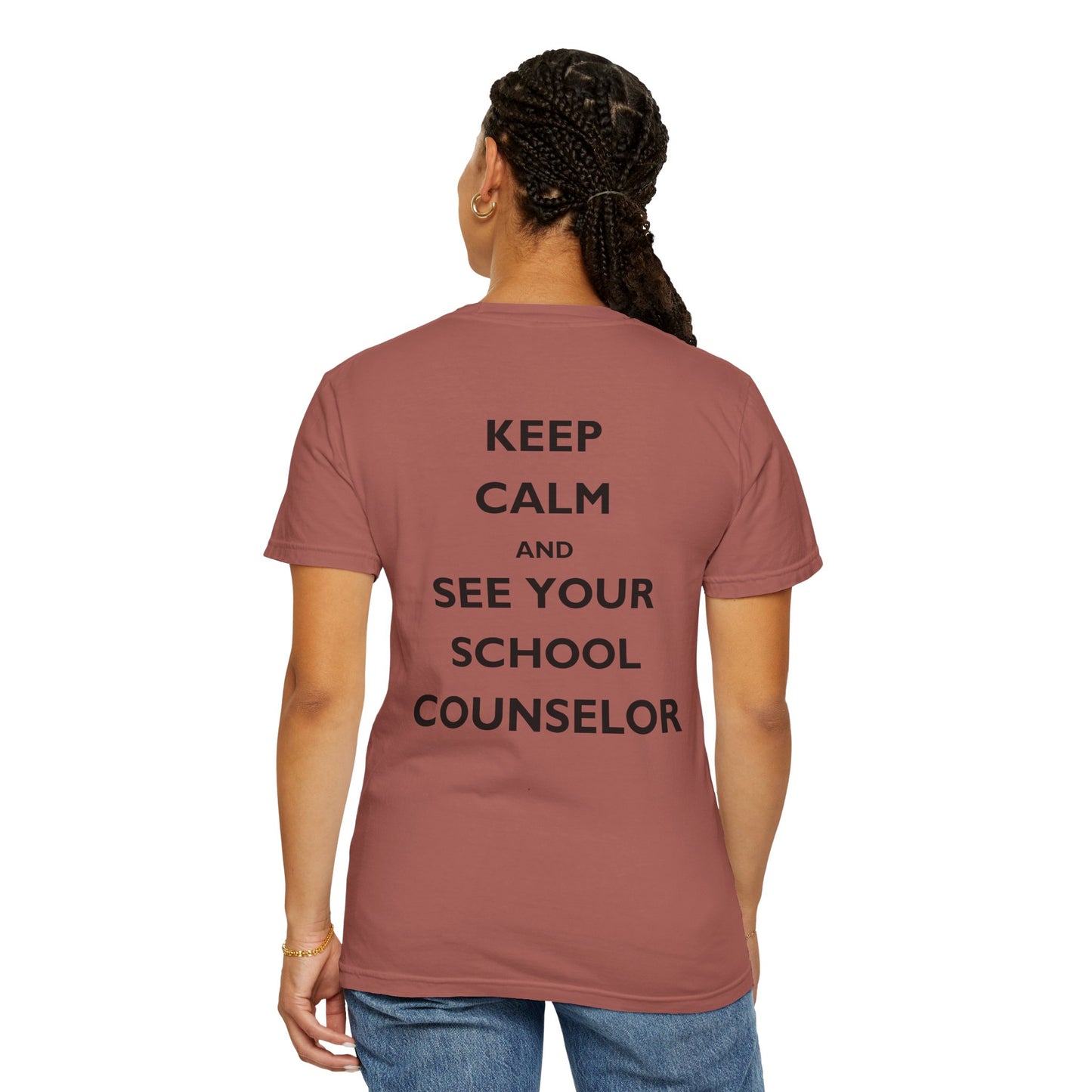 Customized Keep Calm and See Your School Counselor Short Sleeve T-Shirt