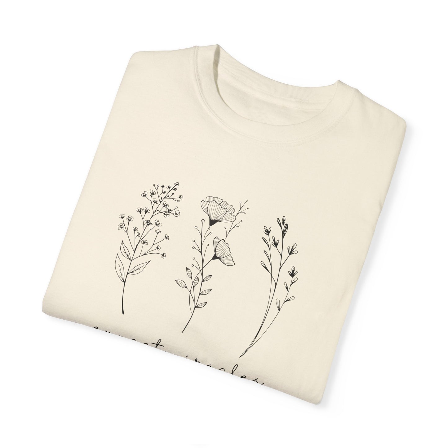 Expect Miracles with Flowers Short Sleeve T-Shirt