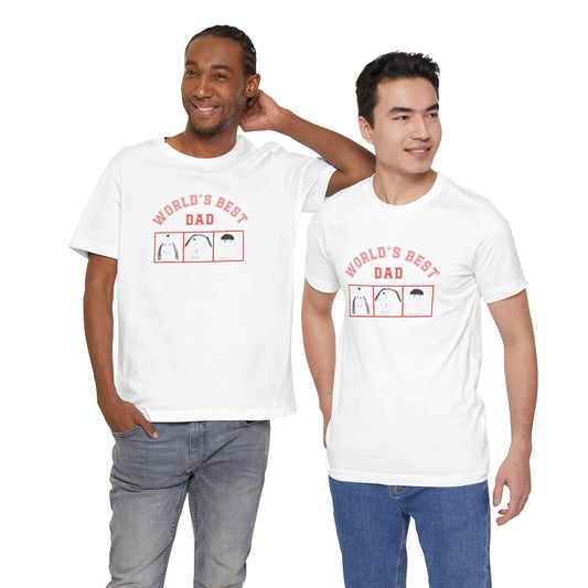 Personalized World's Best Dad T-Shirt with Kids Self-Portraits