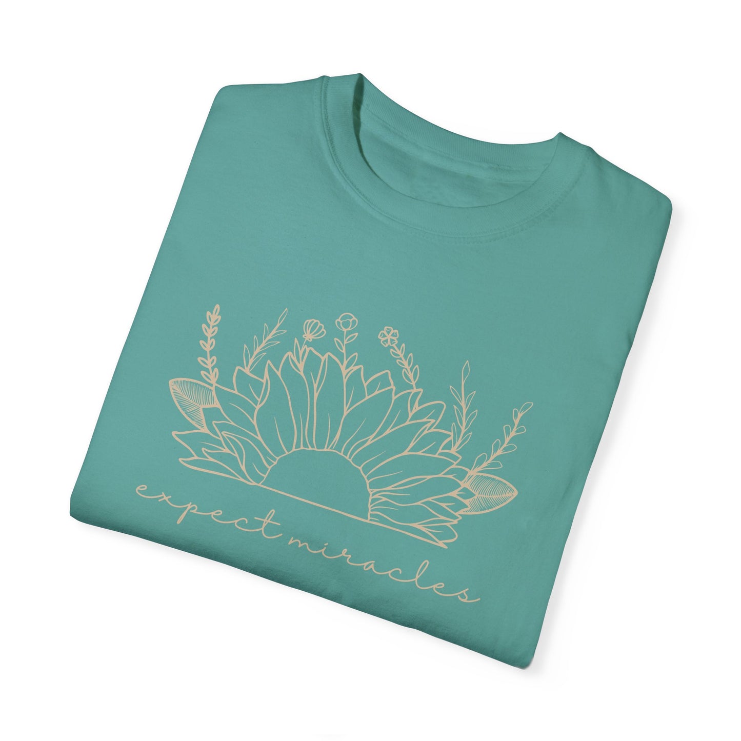 Expect Miracles with Sunflower Short Sleeve T-Shirt