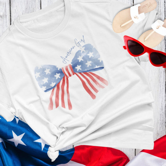 Sparkle and Shine this 4th of July with Our Little Girl's Patriotic Tee!